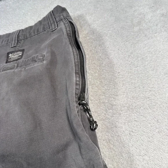 Vintage Y2K Columbia 100% Cotton‎ Canvas Cargo Hiking Pants Gorpcore Gray 40x30 - Picture 5 of 11